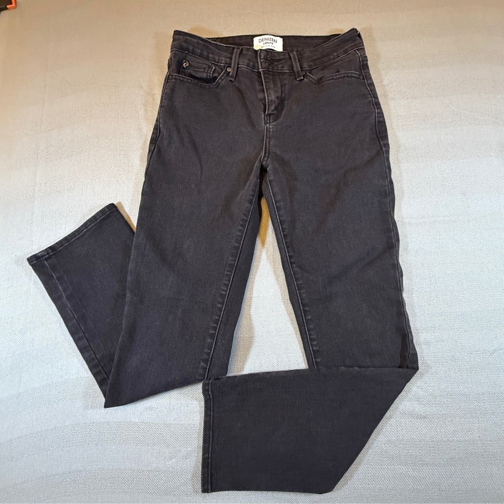 Denizen from Levi's Mid Rise Slim Jeans Black 2S 26x28 WaterLess Stretch 2402